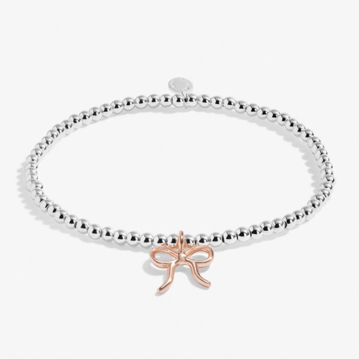 Joma Jewellery A Little 'You Are All Things Lovely' Bracelet In Silver And Rose Gold Plating